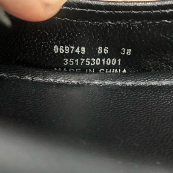 Ecco Black Leather Keystone Flower Slip-On Flats Shoes Women Size 38 EU 7-7.5 US - Picture 10 of 10